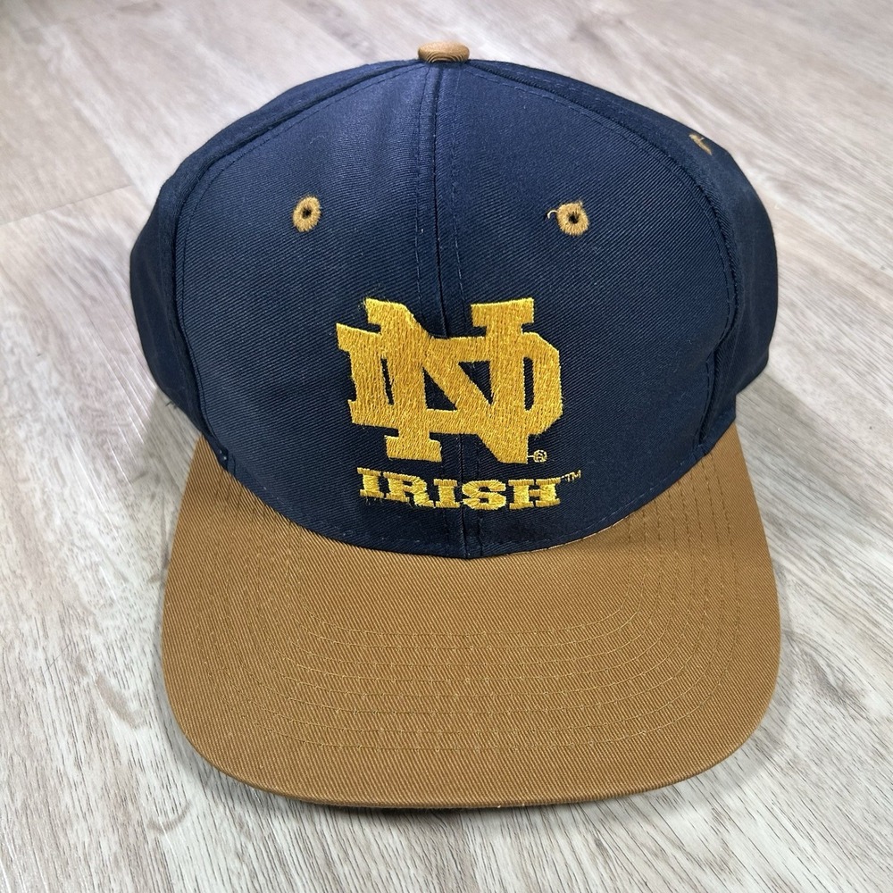 VTG Notre Dame Fighting Irish‎ Snapback Hat College Logo 7 Blue Gold Cap
